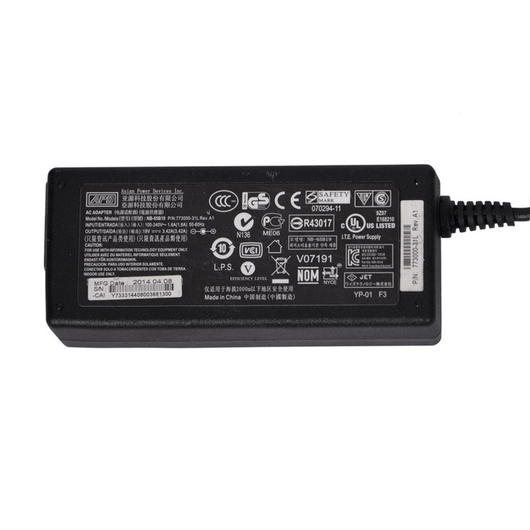 آداپتور 19 ولت 3.42 آمپر ای پی دی مدل NB-65B19 کد ra82br