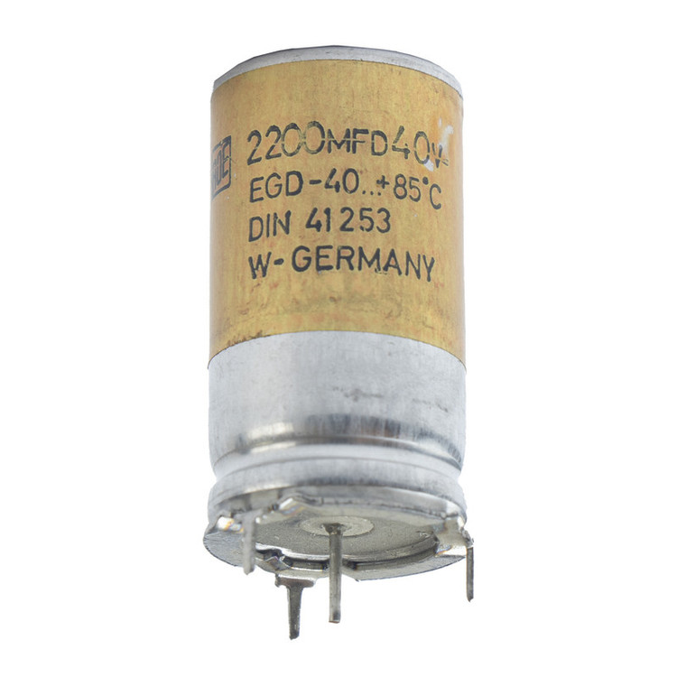 خازن 40 ولت 2200 میکروفاراد مدل DIN-41253 بسته 5 عددی