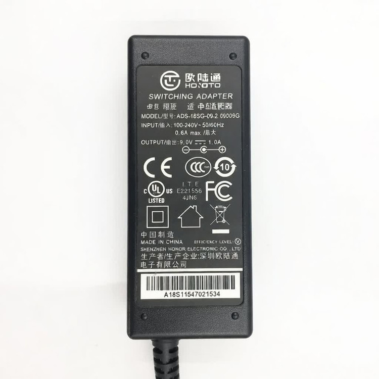 آداپتور برق 9 ولت 1 آمپر مدل ADS-18 کد B43 مناسب برای دستگاه های 9 ولت